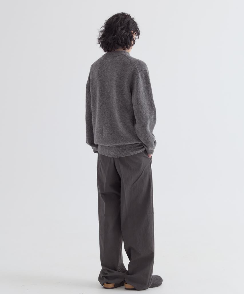 Ezio Melange Pocket Button Cardigan_Charcoal