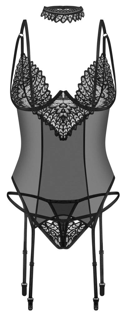 Obsessive - Sexy 3-Piece Donarella Set Black XL/2XL