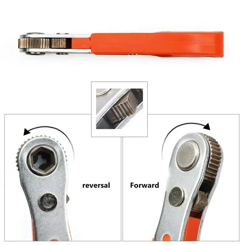 Set Clichet Unghi Drept Kit Cheie Tubulară Metrică cu Acționare Hexagonală 1/4", Oțel CR-V Biți Torx & Drept Mecanici Spațiu Strâmt/DIY