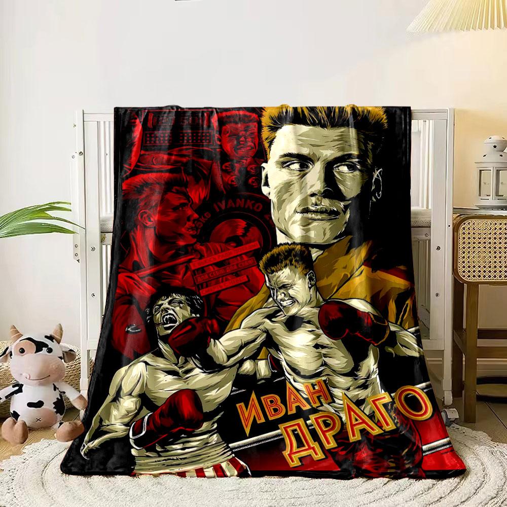 

The pattern depicts an intense boxing match with bold red and yellow tones. for all seasons blanket lunch break throw gift 80cm x 120cm