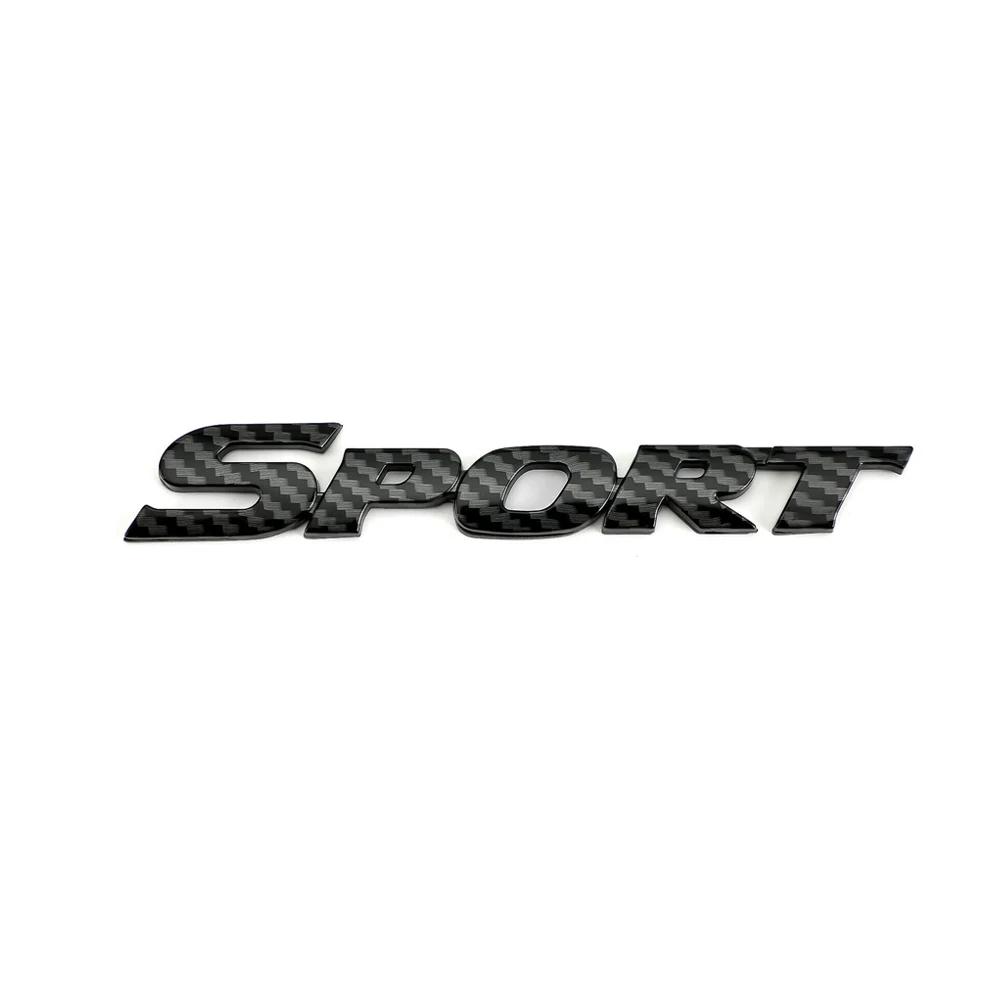 1pc Universal Car Door Emblem Decal Car Body Decorative Sticker Car Rear SPORT Styling Sticker Black Auto Exterior Accessories