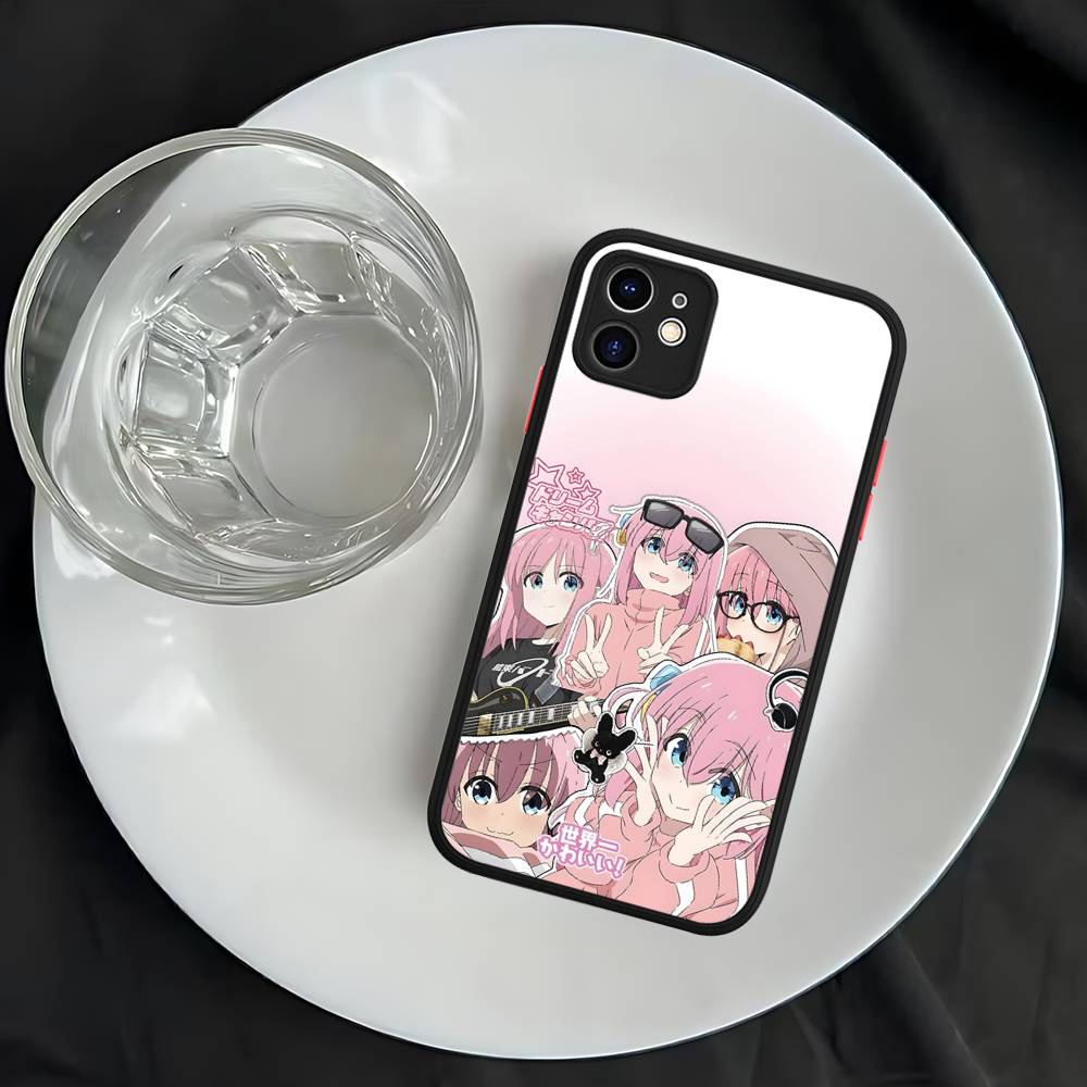 Anime Bocchi The Rock Matte Translucent Phone Case For Iphone 16 ProMax 15 14 13 12 11 X XS PRO Plus