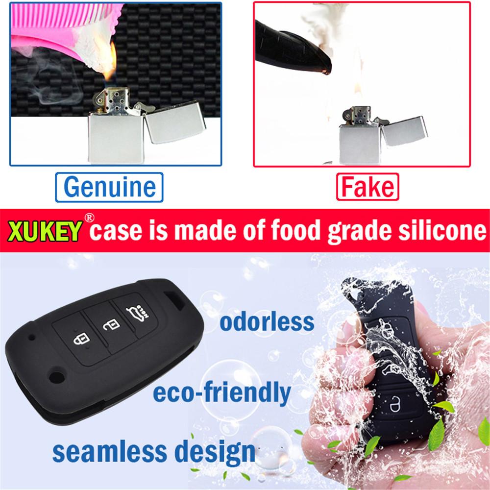 Silicone Car Remote Key Fob Case Cover For Hyundai I30 I35 I40 Kona Azera Elantra Solaris Grandeur Ig Accent Santa Fe