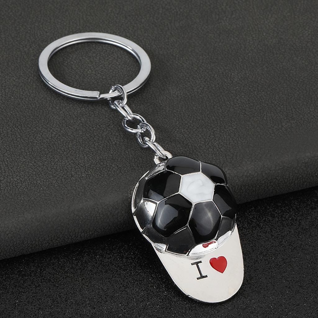 New Model Football Keychain, Colorful Baseball Cap, Alloy Imitation Football Player Keychain, World Cup Bag Pendant, Hanging Piece