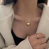 Korean Minimalist Glossy Heart Clavicle Necklace - Light Luxury Accessory