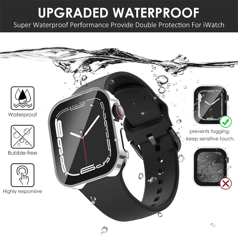 Waterproof Hard PC Screen Protector for Apple Watch 10 9 8 45mm 44mm 42mm 46mm 49mm Full Case Cover for IWatch Ultra 7 SE 6 5