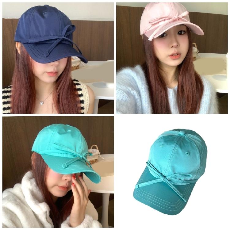 Modern Balletcore Bow Baseball Hat for Exercise Soccer Yoga Running Sports