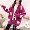 Winter Autumn Sweater Women Sweater Winter Color Matching Animal Pocket Cartoon Sheep Loose Women Cardigan Women