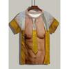 3d Print T Shirt For Men Funny Chest Hair Muscle Ugly Tee Tops Summer Short Sleeve Causal Men's Tshirts Streetwear Harajuku Tops