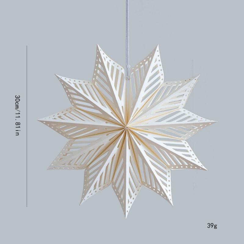 Schneeflocken-Ornament Knitterfestes Papierdesign Saisonale Feier Fensterdekoration Weihnachtsbaumschmuck