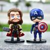 6pcs/set Marvel Avengers Black Panther Thanos Ironman Spiderman Captain American Hulk Figure Model Toys Birthday Gift