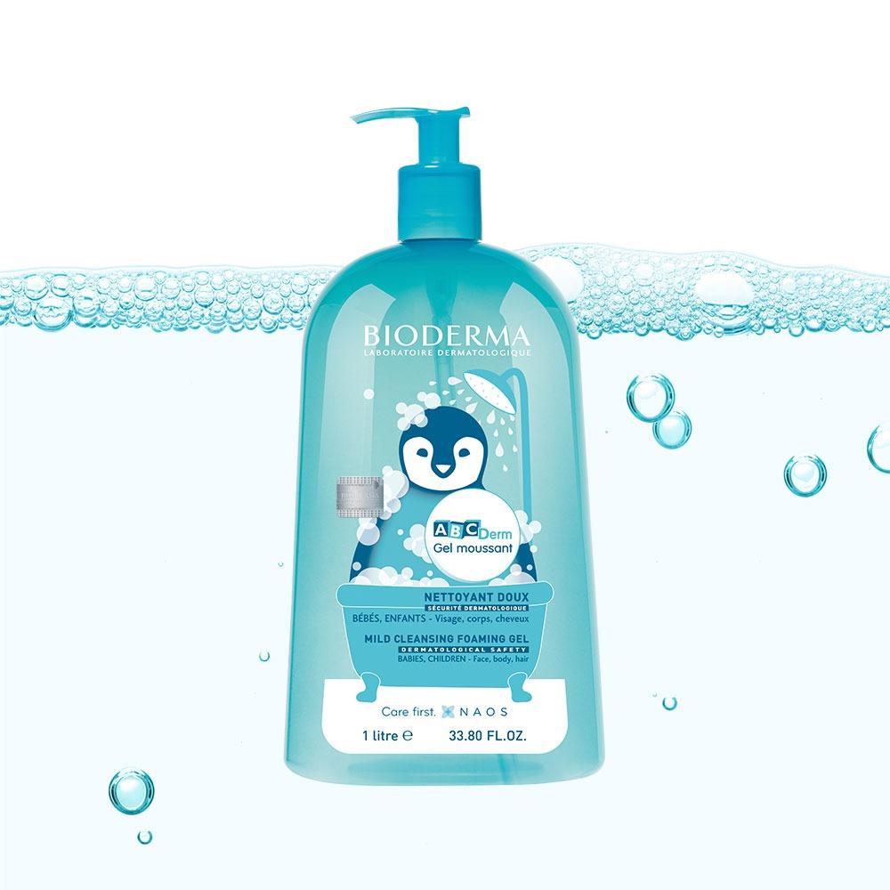 [Bioderma] Baby Body Wash & Cream Set (ABCDerm Gel Moussant 1L + Hydratant 500ml)