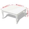 VidaXL Table basse 80 x 80 x 42 cm Laquée Blanc 243379