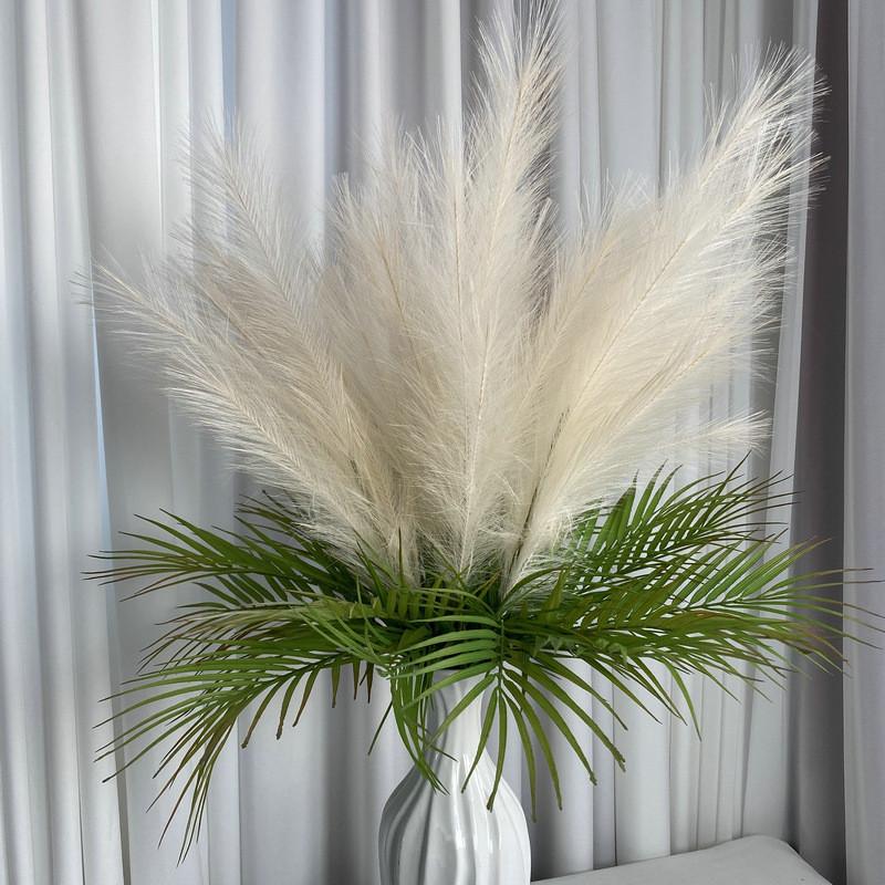Style Nordic Reed Simulation Flowers Scandinavian Style For Interior Decor Wall