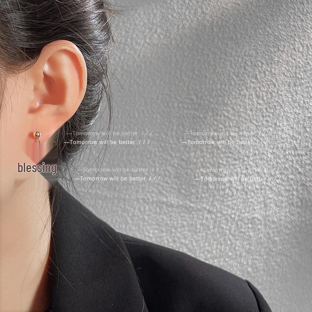 Neujahr Asymmetrische Fu Charakter Ohrstecker für Frauen - Trendiges Weihnachtsdesign