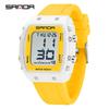SANDA Men's Multifunctional Barrel-Shaped Sports Watch - Waterproof & Fashionable with Single Display Timing