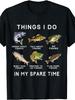 Unisex T-shirt Things I Do in My Spare Time Fishing Boys Men Bass Fishing T-Shirt