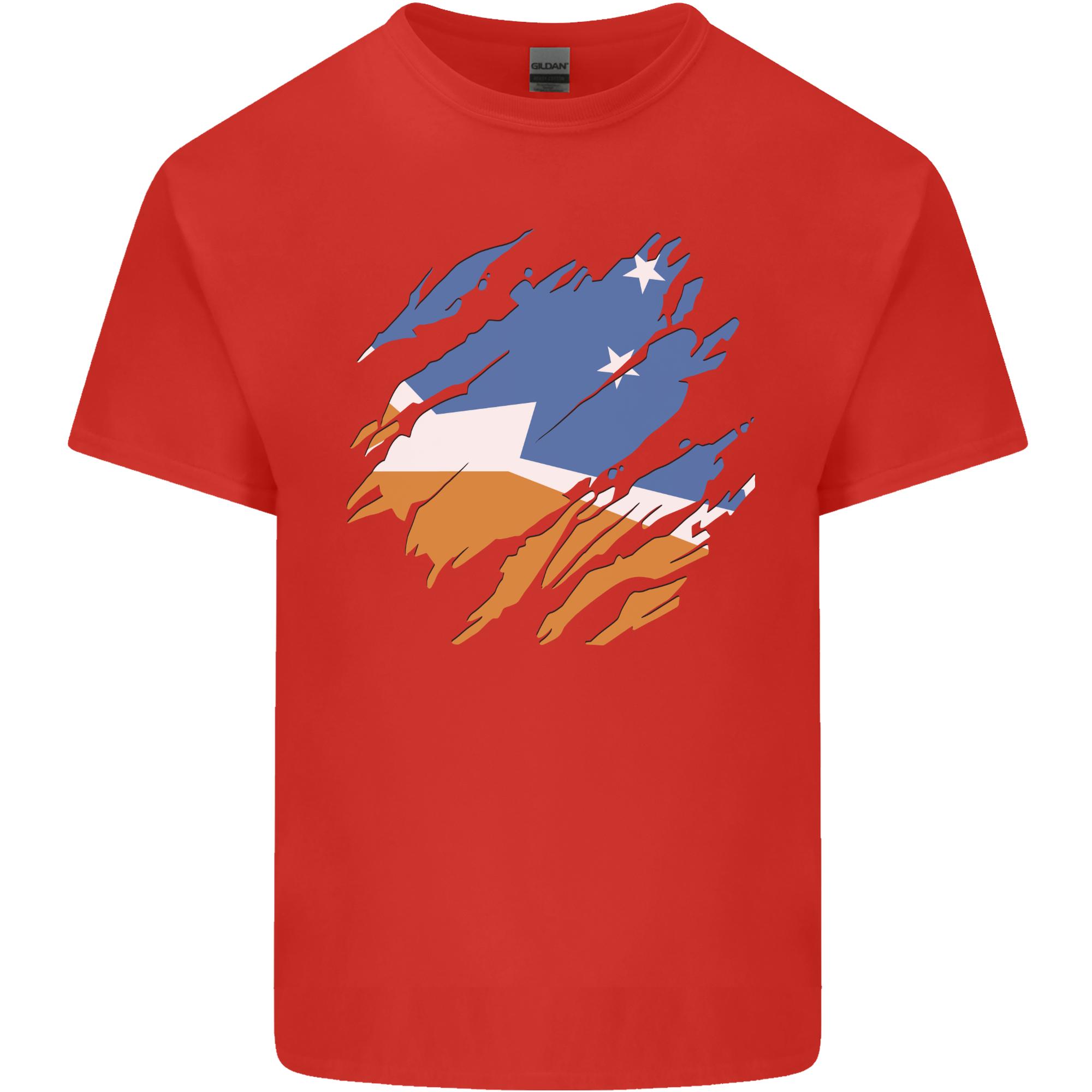 Torn Flag Tierra del Fuego Province Argentina Unisexs Light Cotton TShirt S