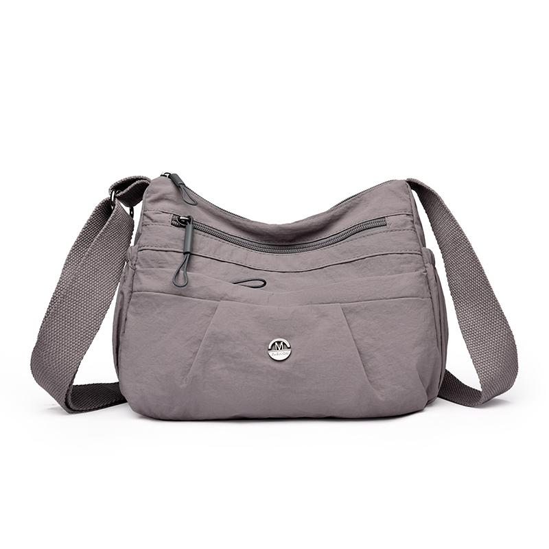 

Сумка кроссбоди женская большой вместимости, на плечо, легкая, многослойная, сумка для мамы среднего возраста серый