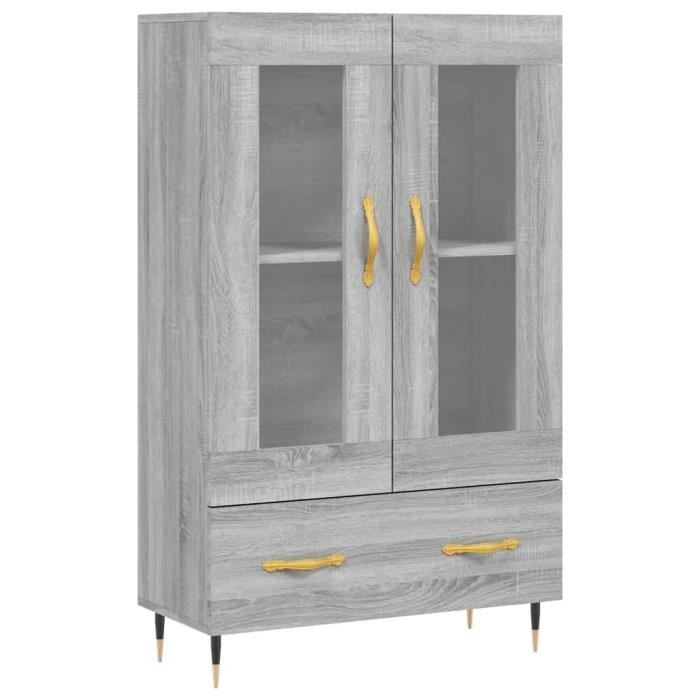 VidaXL Buffet haut sonoma gris 69,5x31x115 cm bois d'ingénierie 828282