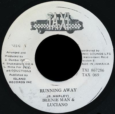 7inch Record BEENIE MAN & LUCIANO - Running Away TAX069 Taxi Jamaica Reggae, Ska & Dub Used