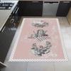 Decorative Cotton Woven Base Line Pattern Thin Modern Washable Machine Woven Trend Room Carpet
