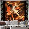 Medieval Tapestry Wall Hanging Gothic Art Decor Dark Fantasy Biblical Scene Home Decor Wall Art Large Tapestry Gift For Him Uniq