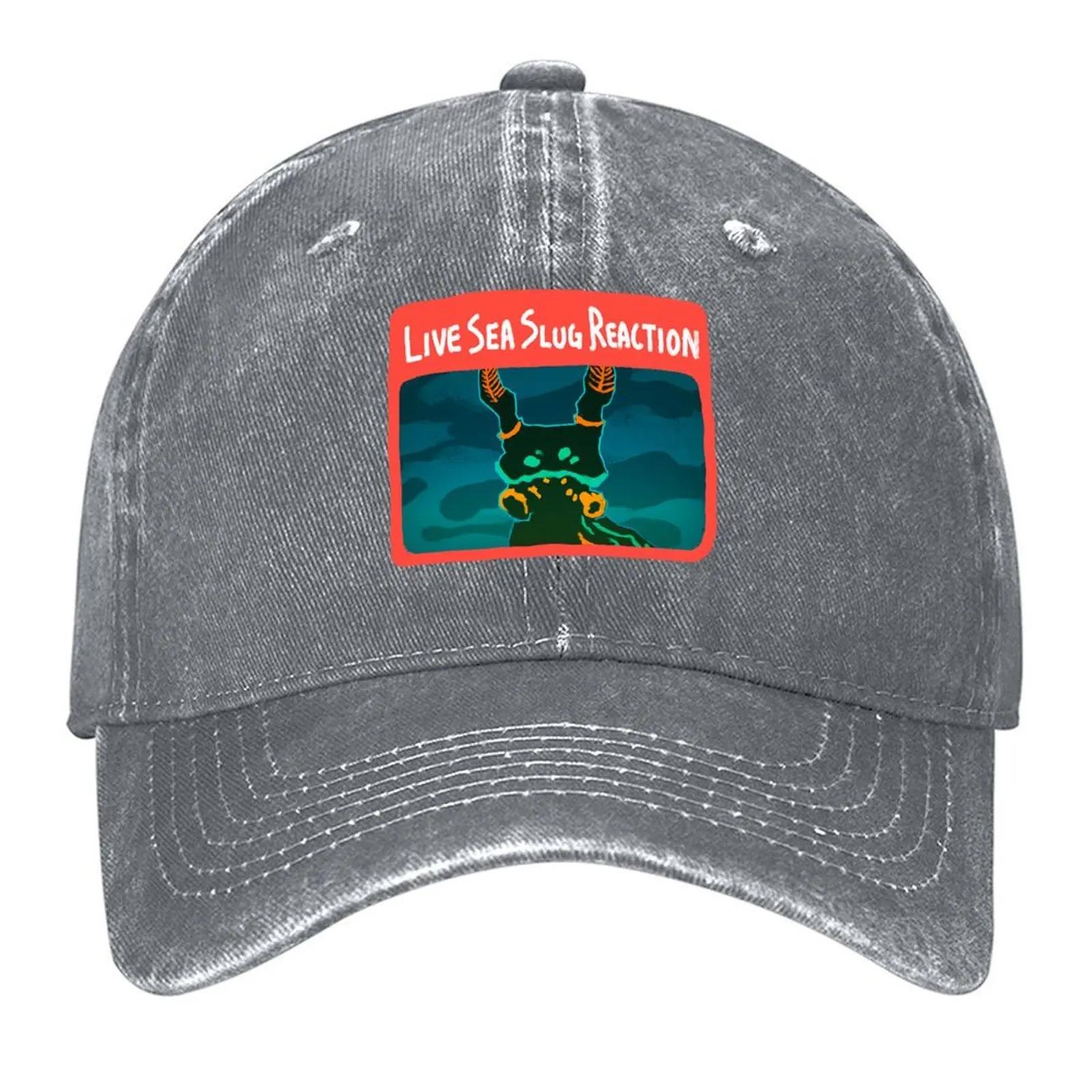 Live Sea Slug Reaction Black Baseball Cap hard hat Designer Hat Visor Snap Back Hat For Women Mens
