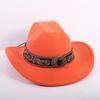 Popular European and American Fashion OL Style One-word Cowboy Hat Men's and Women's High-end Top Hat Jazz Hat Felt Hat