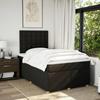 Exclusive House - Bed Slat Base with Mattress Black 120x200 Cm Fabric