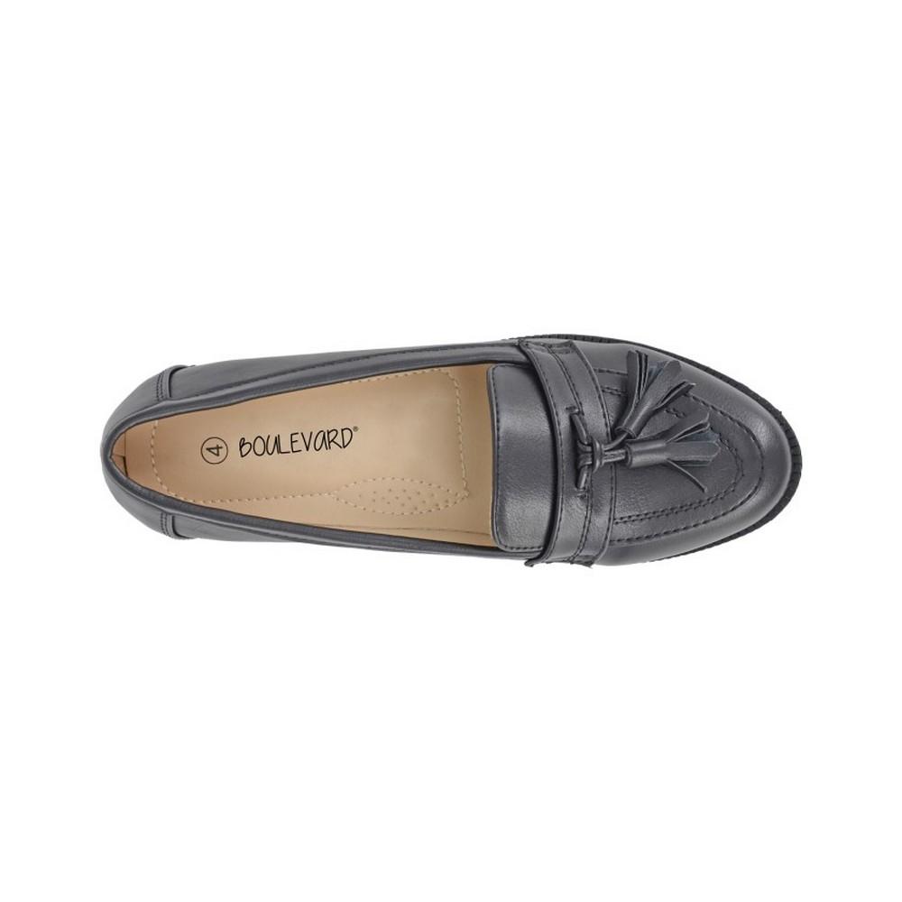Boulevard Womens/Ladies Matte Tassel Loafers