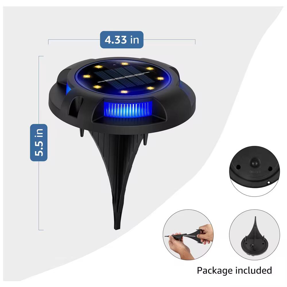 12 LED Solar Buried Lamp In-Ground Light Outdoor Waterproof Multicolor Exterior Sunlight For Garden Yard Lawn Pathway Decoration