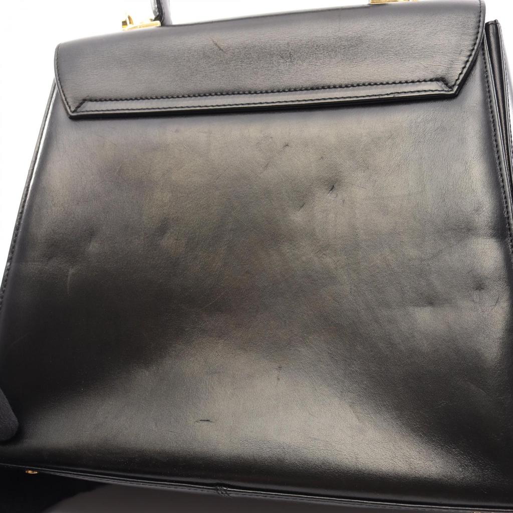 Used Salvatore Ferragamo Gancini 2WAY Handbag 21 0536 leather Black Used Women