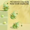 Interactive Tumbler Cat Toy Funny Puzzle Cat Food Dispenser with Fluffy Ball And Bell Self Play Kitten Enrichment Toy for Indoor Cats