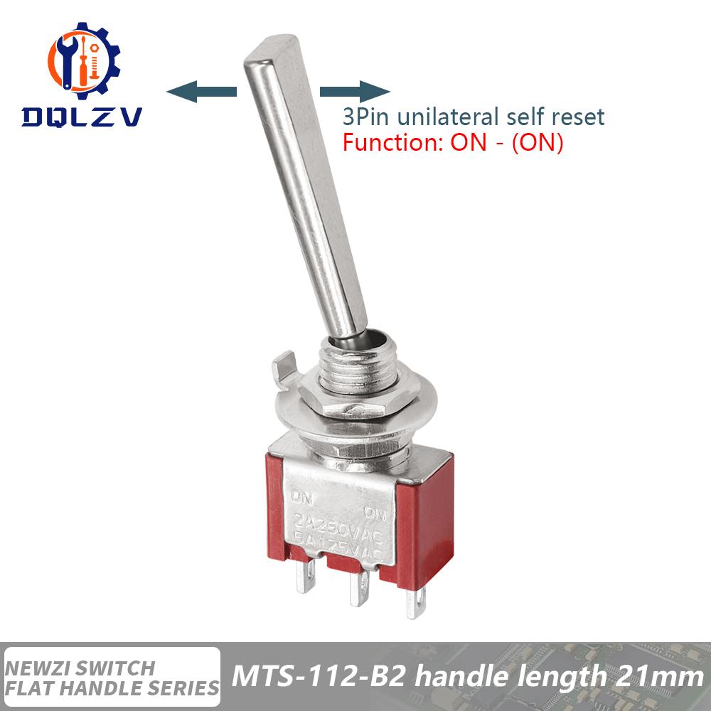 SH T80-T Series Flat Handle 6.35mm Panel Mount Mini Toggle Switch For RC Model Remote Controlller