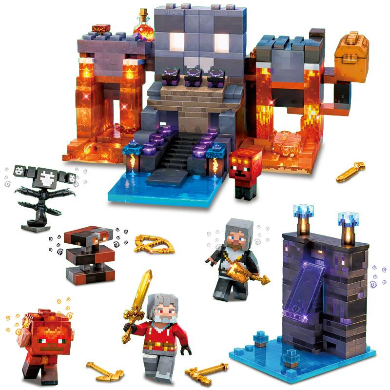 Höllenlegion Bausteine Kriechende Hütte Enderdrache Minifigur Jungen Bausteine Spielzeug