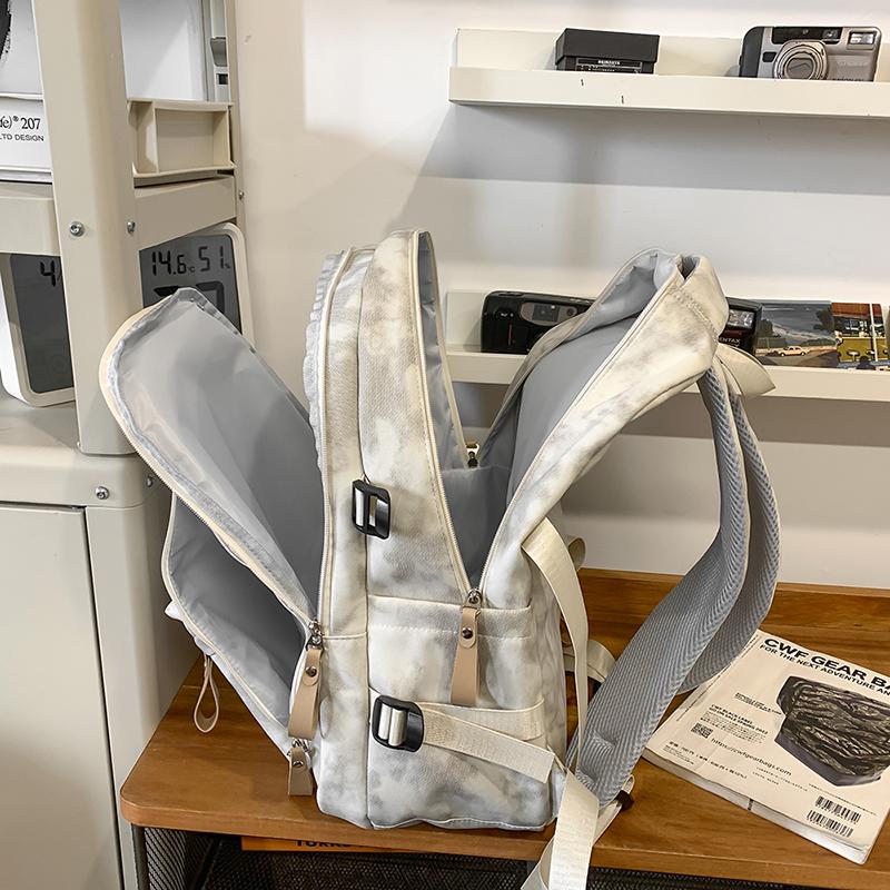 Skolesekk Dame Stor Kapasitet Ungdomsskoleelev Ryggsekk Herre Utendørs Sport Reiseveske Ryggsekk