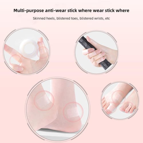 Invisible Heel Tape - 5m Foot Protection Tape Roll | Blister Tape | Foot Blister Prevention Bandages | Adhesive Blister Tape Wear-Resistant Heel Pads