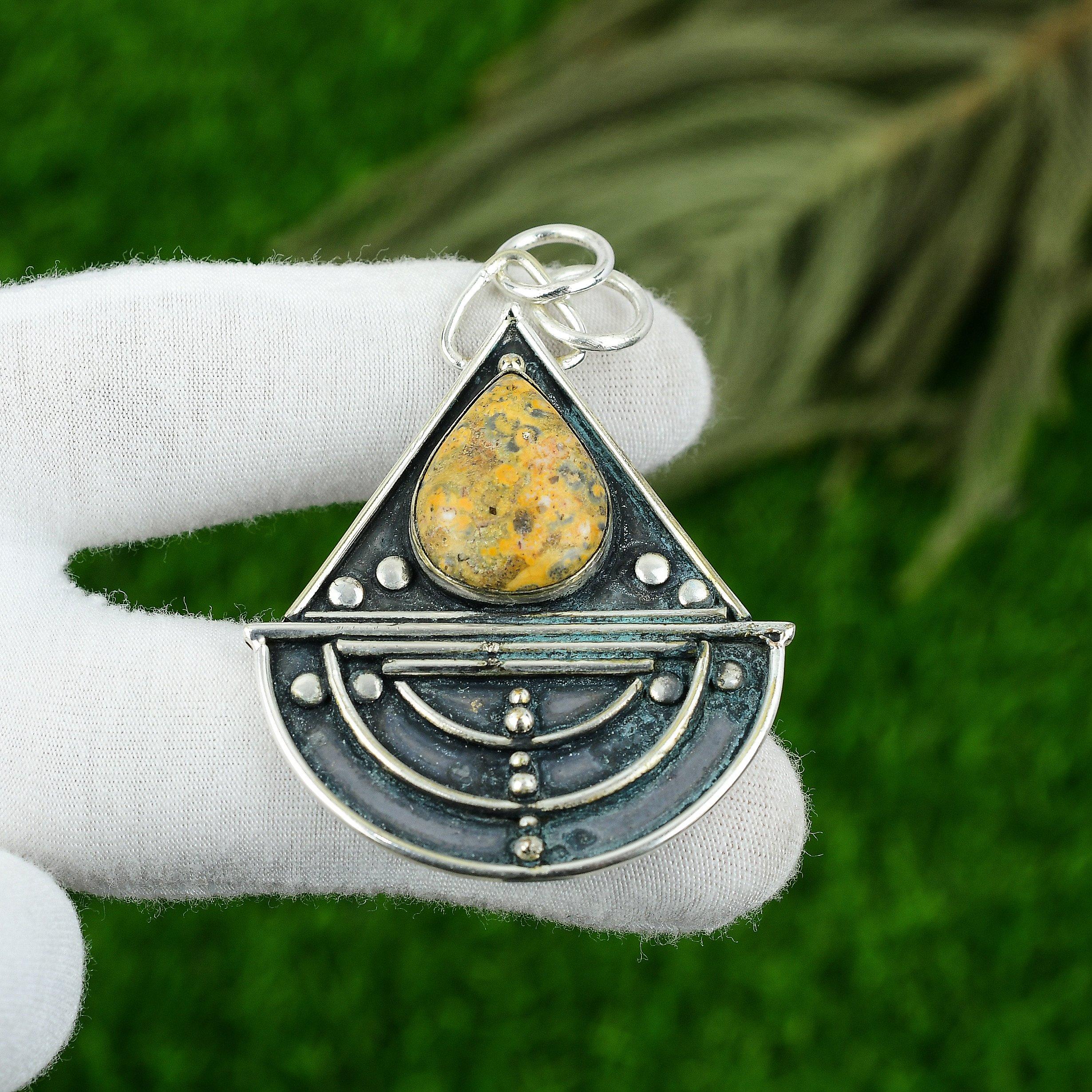 

Натуральный Океанический Яшма Драгоценный Камень Ювелирное Изделие 925 Пробы Серебро Подвеска Для Девочек