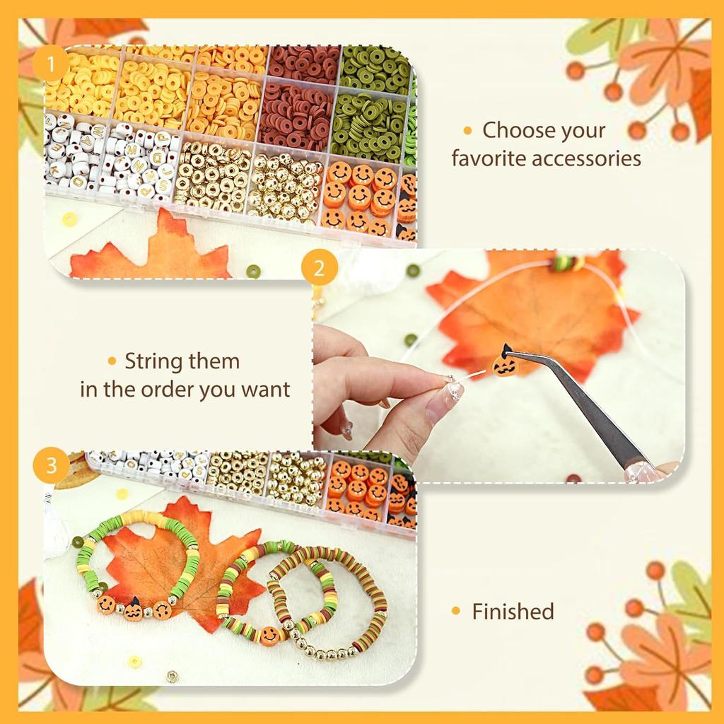 2340Pcs Clay Bead Soft Pottery Bead Kit, Friendship Bracelet Making Kit Diy Jewelry Accessories