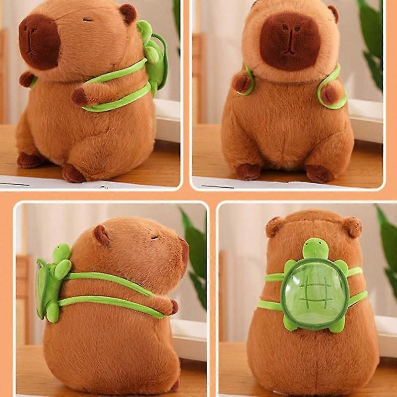 Detachable Turtles Backpack Capybaras Plush Toy Super Soft PP Cotton Hugging Doll  Birthday Christmas Gift