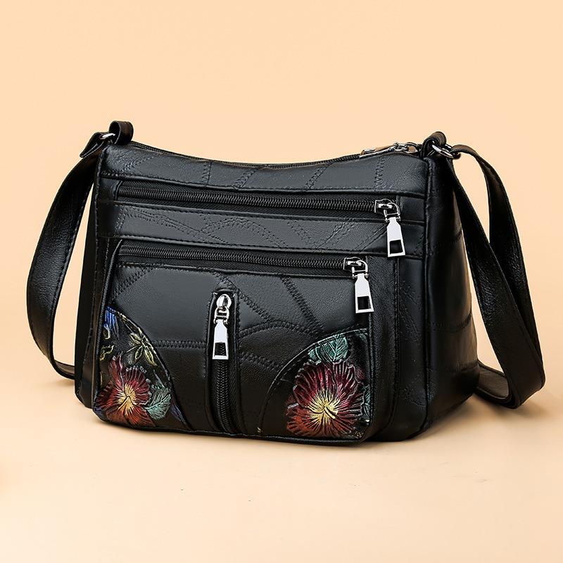 Patchwork Embossed Mom Bag New Large Capacity Shoulder Bag Crossbody Bag Korean Fashion Trendy Casual Bag Women