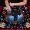 Cats Flower Pattern Tarots Card Tablecloth Altars Cloth Altars Cloth Divinations Card Table Cloth Tapestry Easy to Use