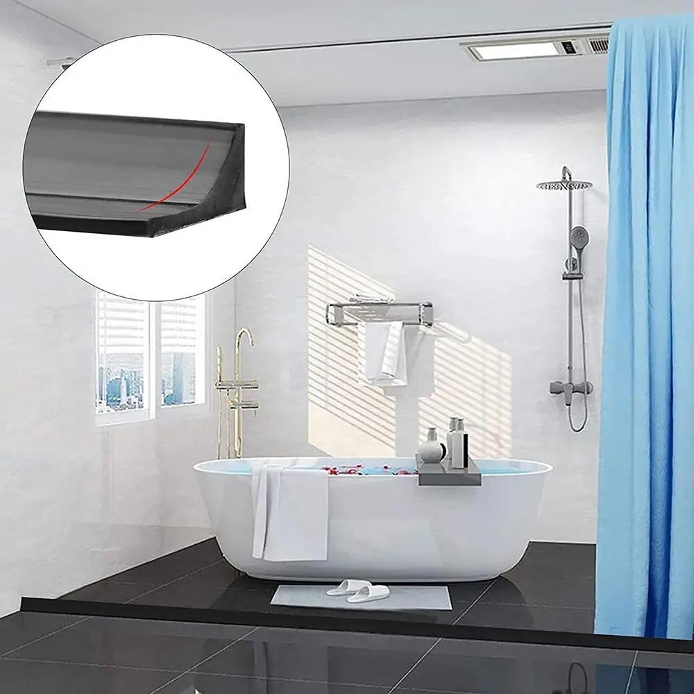 1PC Self-Adhesive Silicone Bathroom Water Stopper Water Retaining Strip Bendable Bathroom Door Washing Machine Shower Dam Barrie