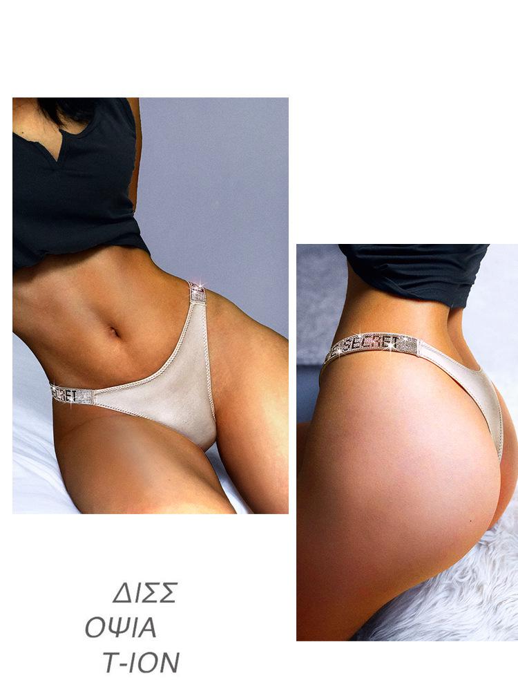 Bezszwowe Damskie Stringi Sportowe z Kryształkami, Jedwab Lodowy, Szybkoschnące, Zebra i Panterka