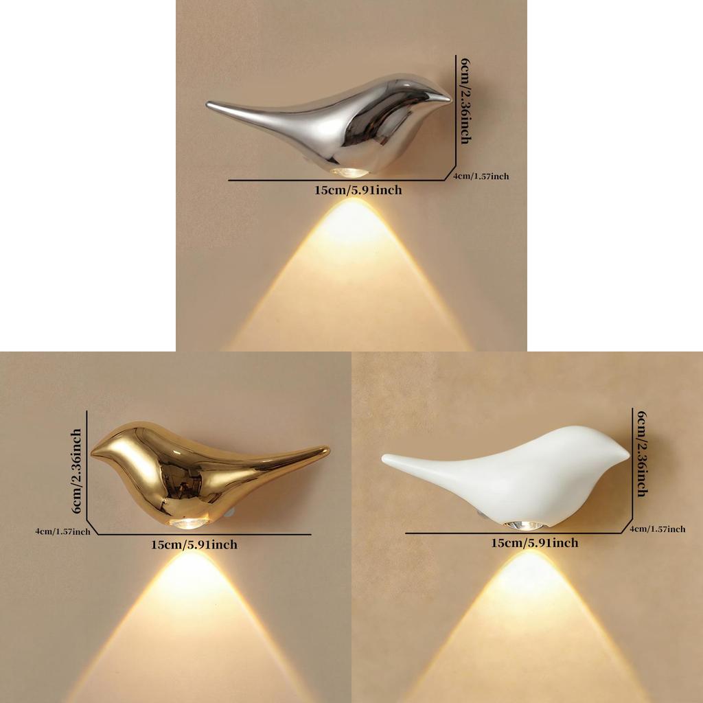 Small Bird Wall Light With Rechargeable Led Sensor For Kids Bedroom Decor