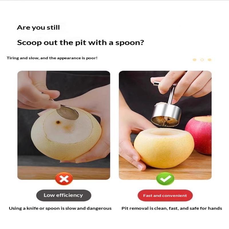 Fruit Core Digger Pear Core Coring Cutter Stainless Steel Fruit Core Pitter Remover Separator For Kitchen Accessories