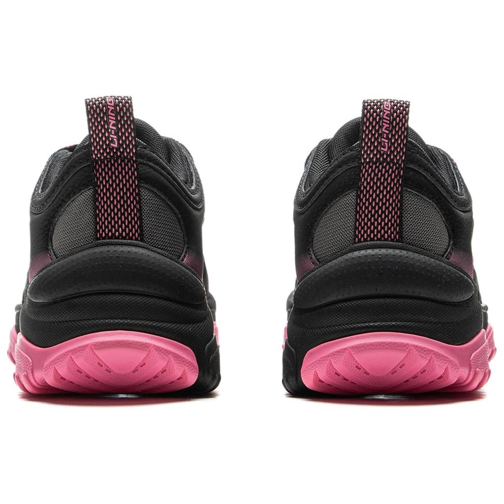 Li Ning Milkshake Soft Rebound Retro Thick Sole Shock Absorbing Wear Resistant Increased Height Low Top Casual Shoes Women sneaker AGCU404-4