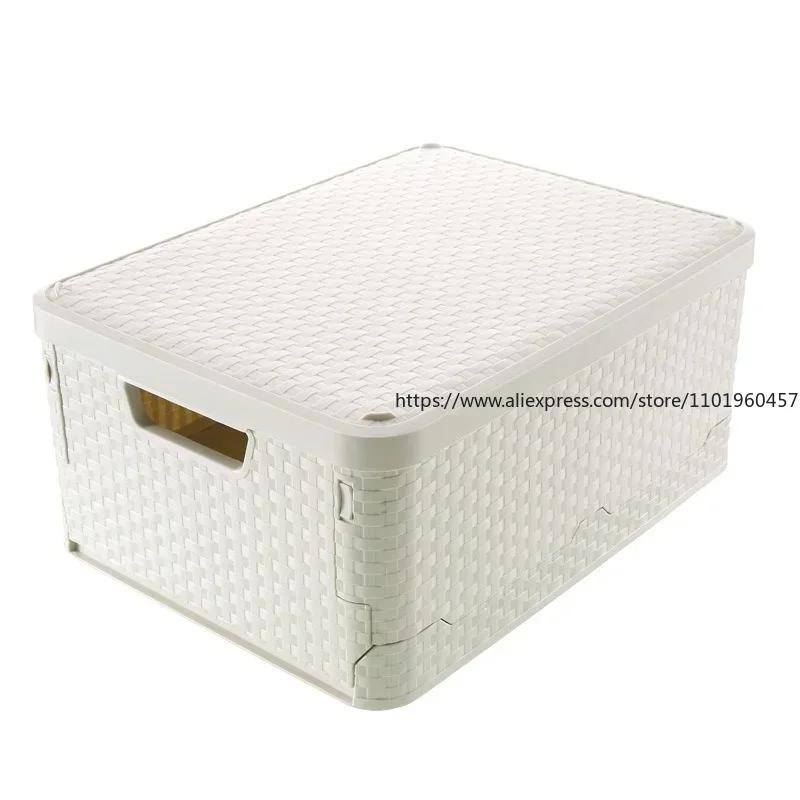 Dustproof Foldable Storage Moistureproof Dustproof Waterproof Plastic Bookcase Clothing Sundries Plastic Storage Box Organizer