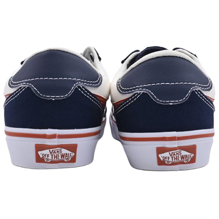 Vans Brooklyn LS Versatile Comfortable Low-Top Skate Shoes Men sneakers White Blue Orange VN000D7QJDU
